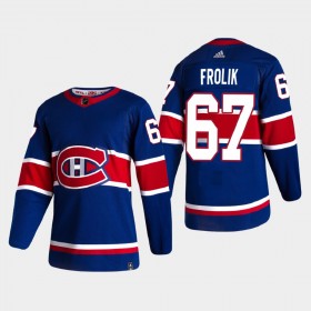 Montreal Canadiens Michael Frolik 67 2020-21 Reverse Retro Authentic Shirt - Mannen